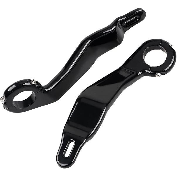 Зажимы кронштейна крепления обтекателя мотоцикла, совместимые с Harley Road Glide FLTRX FLTRXS Ultra FLTRU 2015-2023, черные (Лево право)