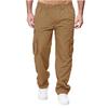 Men's Spring and Autumn Solid Straight Legged Cargo Pants Casual Multi-Pocket Long Pants Loose Fit Outdoor Fitness Trousers