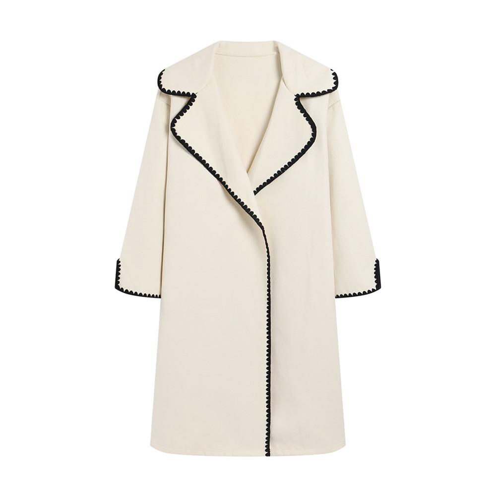 European Women's Double-Sided Wool Long Coat - Autumn/Winter Collection