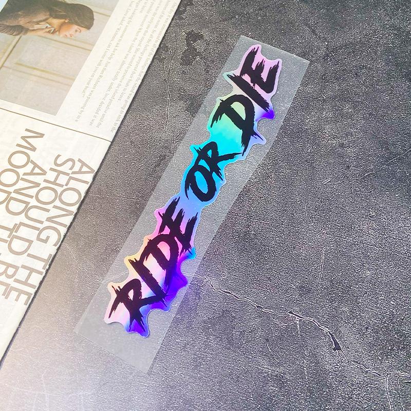 1PC RIDE OR DIE Car Stickers Waterproof  for Auto Window Bumper DIY Motorcycle Helmet Fuel Tank Bicycle Universal Vinly Decals