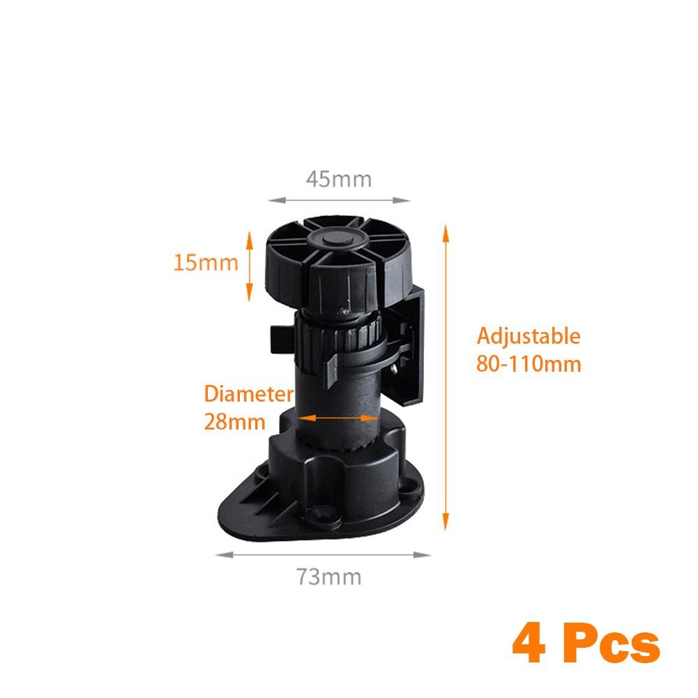 Cabinet Legs Plinth Feet Set of 4 Adjustable for Easy Furniture Leveling