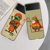 Cute Mouse Axolotl Frog Wizard Phone Case For Samsung Z Flip 7 6 5G Galaxy Z Flip 5 4 3 Black Hard Cell Cover Luxury PC Shell C