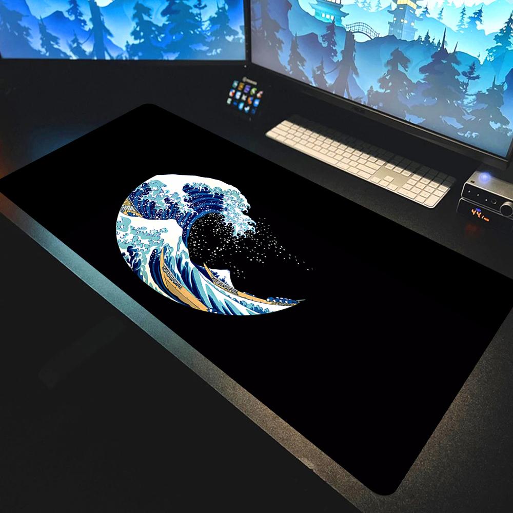 Japan The Great Wave of Kanagawa Art Mouse Pad Large Computer Gaming Mousepad Gamer Rubber Otaku Keyboard Pad Laptop Desk Mat
