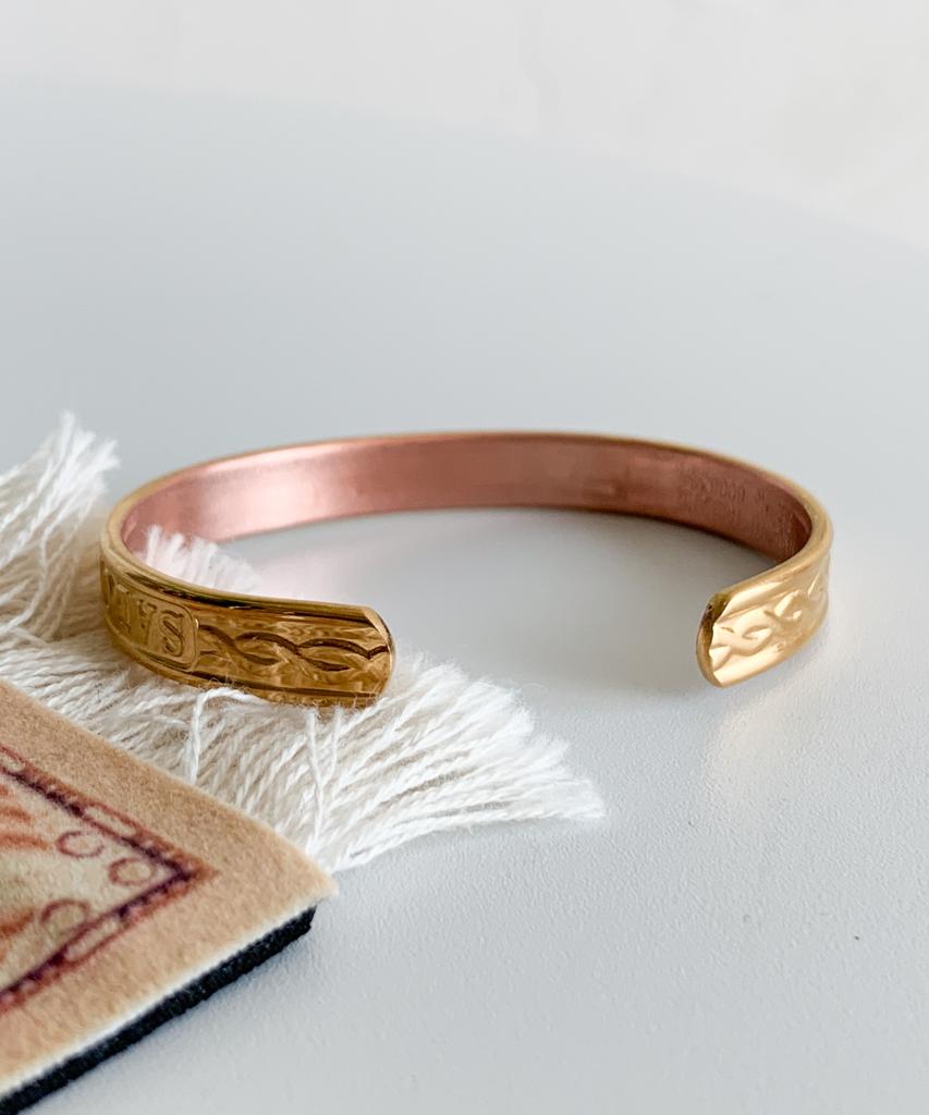 Sabona London G5 Gold-Plated Tudor Copper Bangle