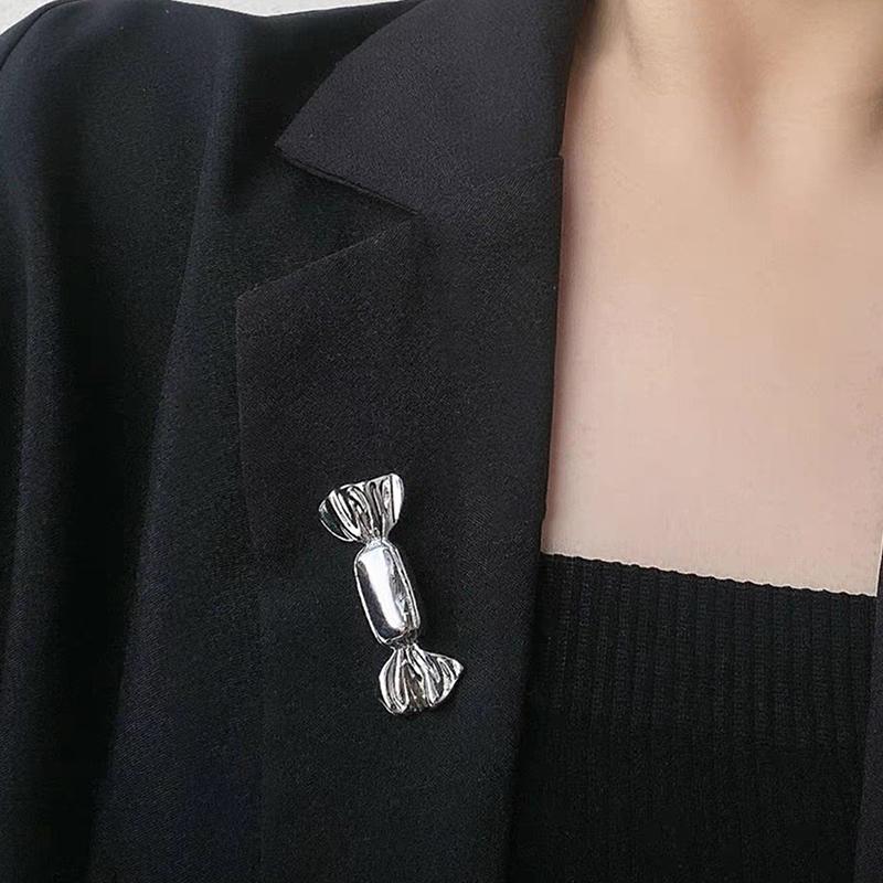 Exquisite Metal Candy Brooches Cute Pins For Women Girls Versatile Shiny Corsage Clothing Accessories Jewelry Gifts