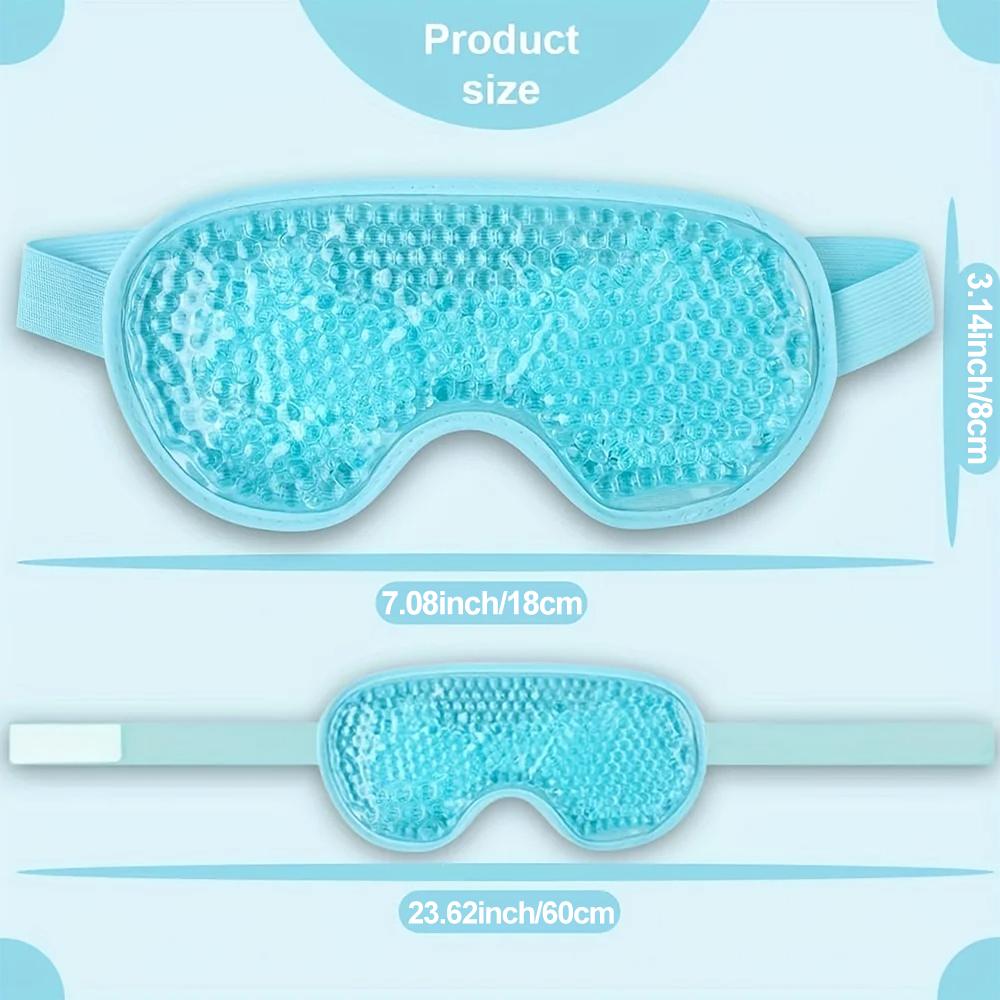 Gel Eye Mask Reusable Beads for Hot & Cold Therapy Soothing Relaxing Beauty Gel Eye Mask Sleeping Ice Goggles Sleeping Mask