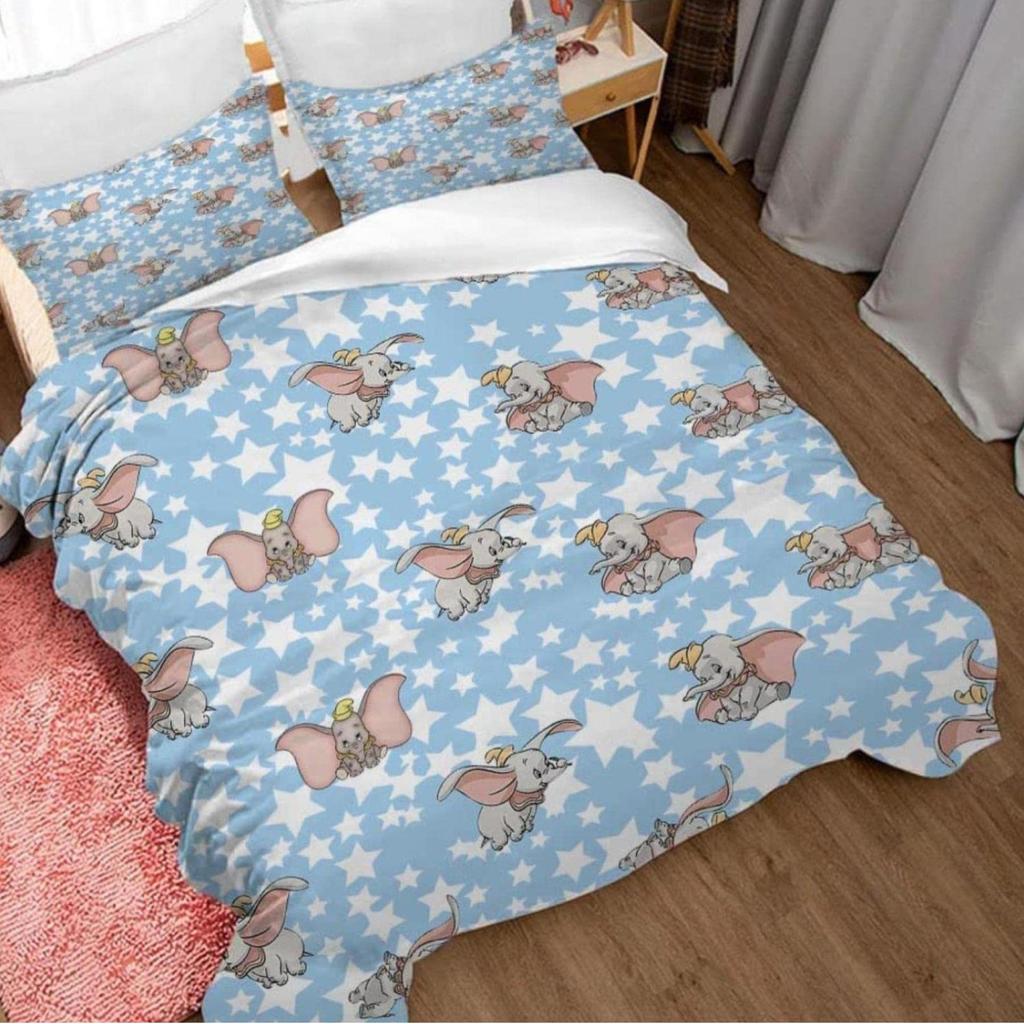 Dumbo Pattern Bedding Three-Piece Quilt Cover