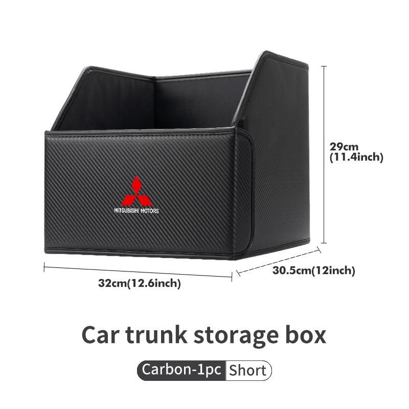 Multifunctional Car Organizer Waterproof Collapsible Leather Box For Mitsubishi Outlander Lancer Cross Colt Xpander Mirage