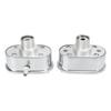 Aluminum Valve Cover Breather PCV Combo Kit Finned Oval Polished 6100FP for Replacement