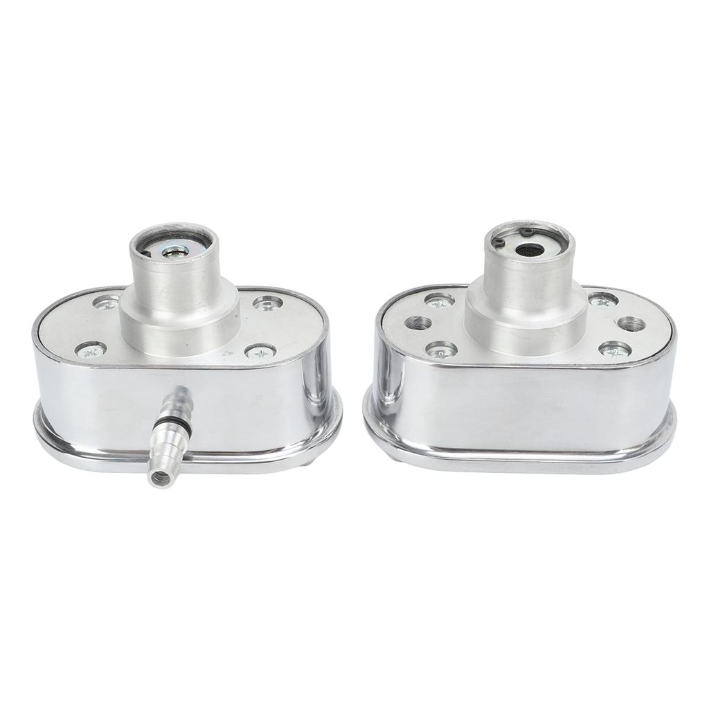 Aluminum Valve Cover Breather PCV Combo Kit Finned Oval Polished 6100FP for Replacement