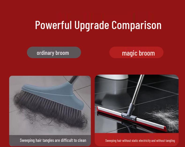 Retractable Bathroom Floor Squeegee & Glass Wiper Magic Broom