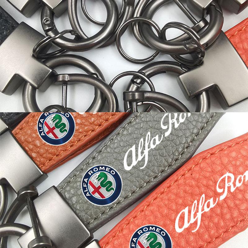 Portachiavi Auto di Lusso in Vera Pelle per Alfa Romeo STELVIO Giulia 159 Giulietta 147 Mito 156 MTO Sportiva Accessori SY1