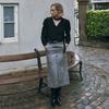 On On Cut Denim Langes Kleid Nej4as706