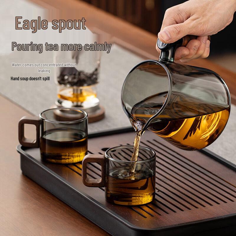 ZISIZ One-Button Glass Tea Infuser & Brewing Pot