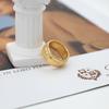 Anillo de Acero de Titanio Francés Escama de Pescado Joyería para Mujer Nicho de Gama Alta No se Desvanece Oro de 18 Quilates Anillo Personalizado