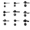Modern Heavy Duty  Privacy  Round Lever Door Handle Aluminum Alloy for Bedroom Wooden Doors Apartment Use