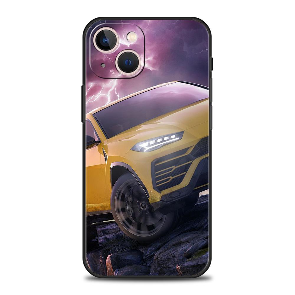 New Sports Car Shape Phone Case Cover for iPhone 16 15 14 13 12 11 Pro Max 7 8 Plus XR XS Silicone Soft Fundas Shell Bags Capas