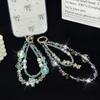 Phone Lanyard Short Bear Butterfly Pendant Dazzling Crystal Beaded Bracelet High End Outdoor Travel Portable Pendant
