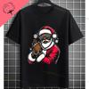 Funny Muscular Santa Christmas Gym Graphic Tshirt Casual Sports Humor Style Pure Cotton Shortsleeve Tshirt Outdoor Clothing