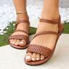 Fashion Fashion Womens Shoes 2025 Large Size Beige Heeled Sandals Breathable Luxury Big Black Gladiator Girls Velvet Flat Beach Outside