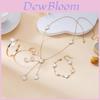 Summer 2024 Lotus Leaf Pendant Necklace Set With Alloy Chain For Women And Men