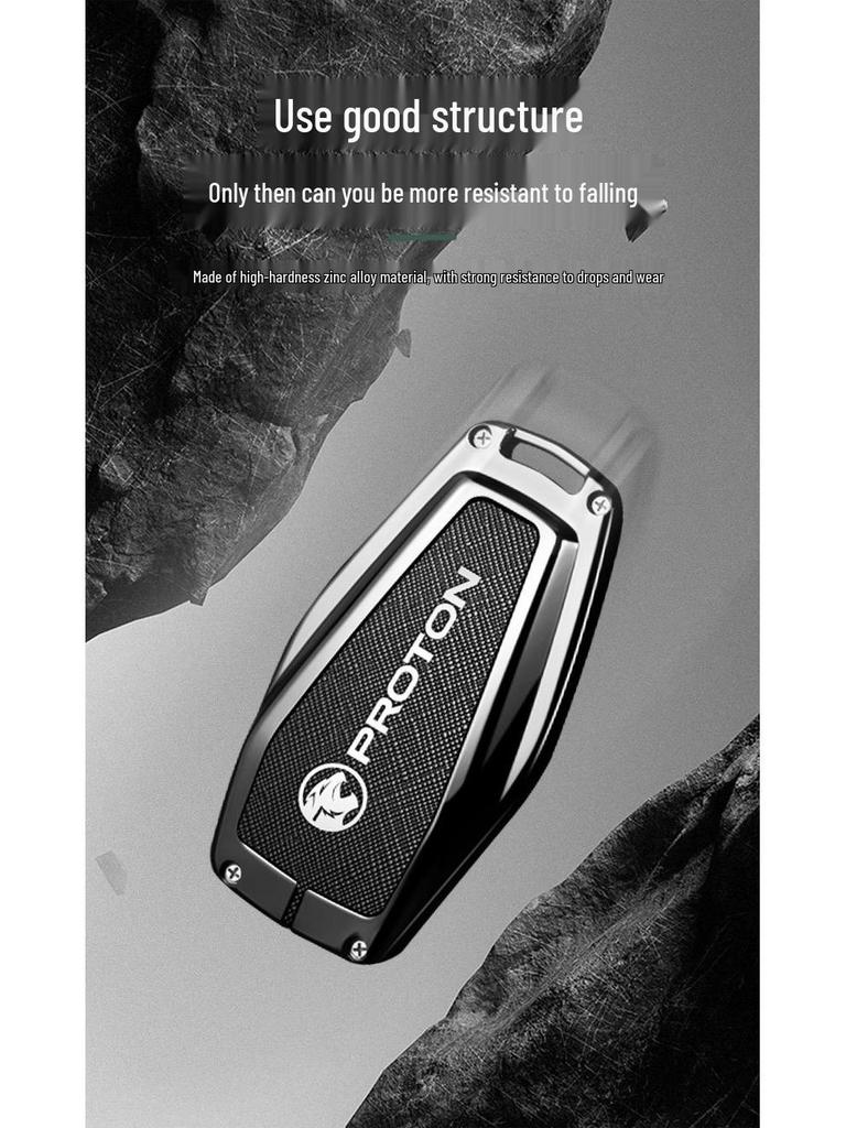 Proton X70 Key Cover: Customizable Car Key Case with Proton Logo.