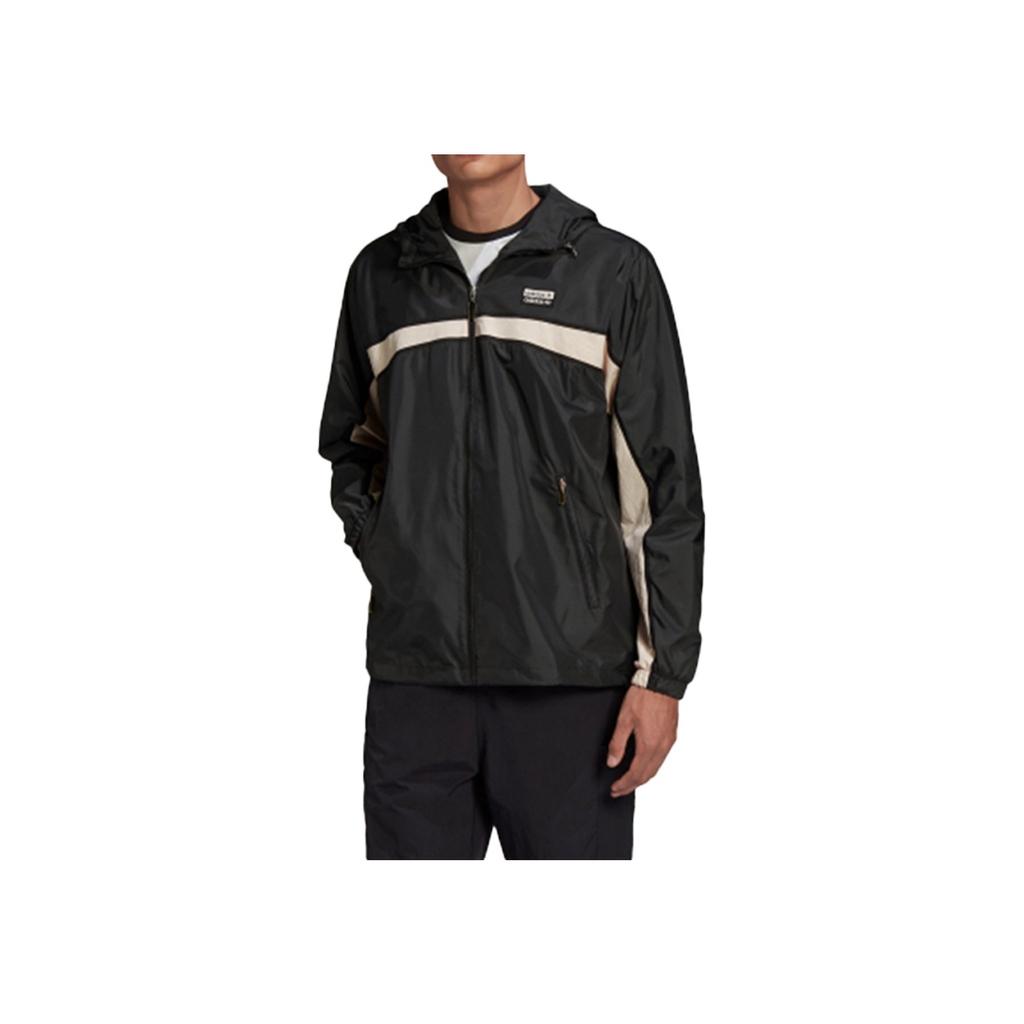 Adidas Spring Hooded Long Sleeve Sports Jacket Men Outerwear Black GJ6742