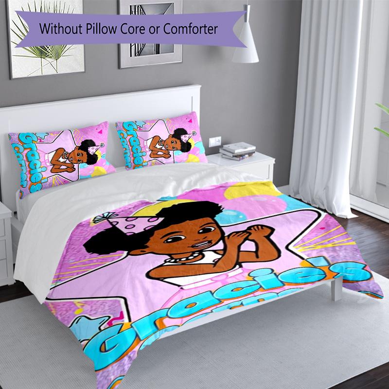 3pcs Gracie's Corner9 pattern bedding set duvet cover set includes duvet cover &pillowcases, perfect all season bedroom decoration & gift