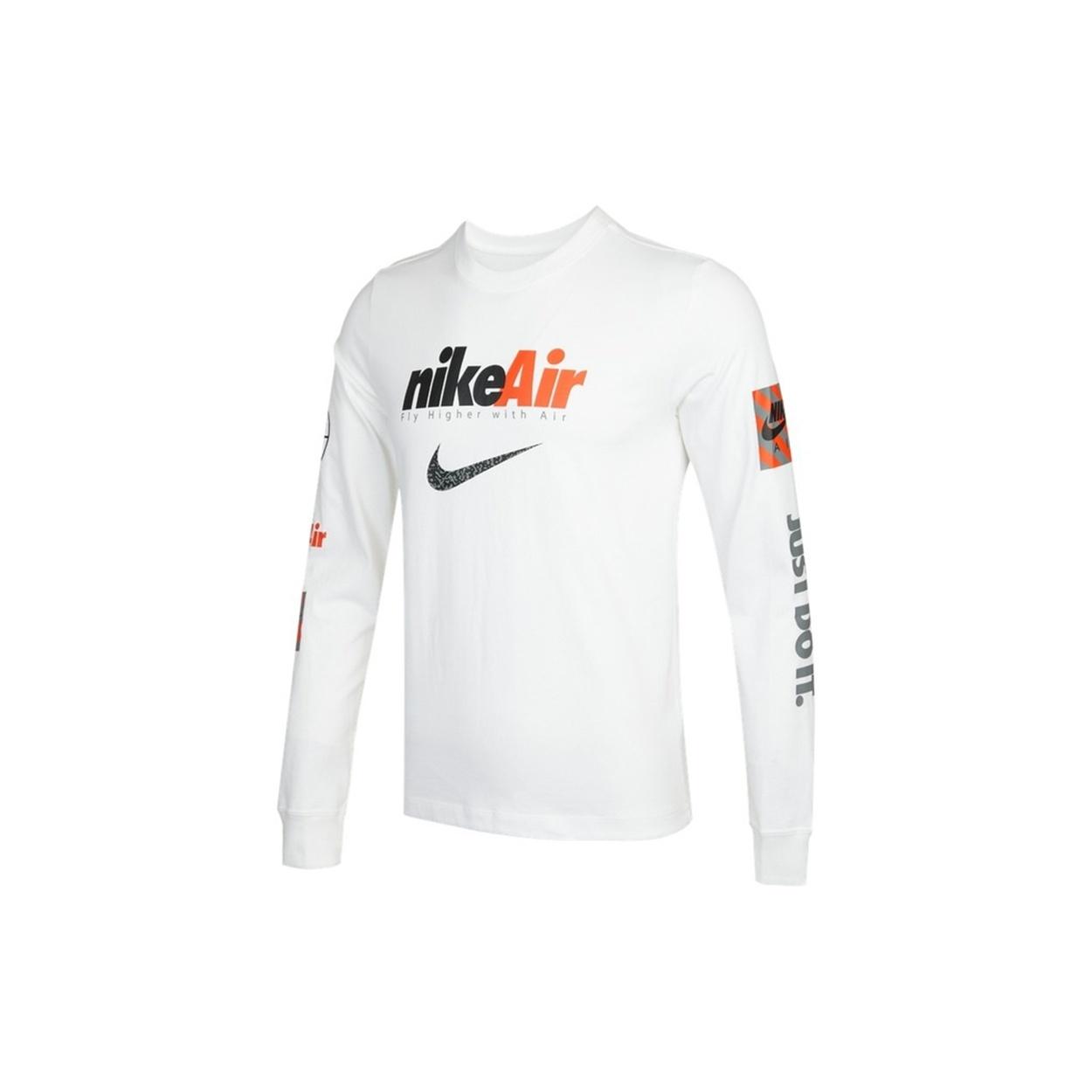 Nike Air Logo Printing Sports Breathable Long Sleeves White Men s DJ1416-100 S