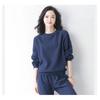 Women's Navy Blue Sweatshirt Set 2 Piece Outfit Loose Casual Pullover  Jogger Pants Tracksuit