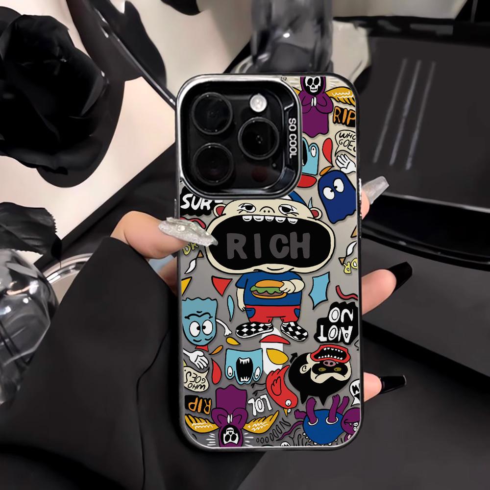 Painted Phone Case for iPhone 11 14 15 16 iPhone 17 11 12 13 for 17 14 15 16 Pro14 15 16 Pro Max for Samsung S25 Ultra S24 S25 A36 A56 A16 Hard Cover