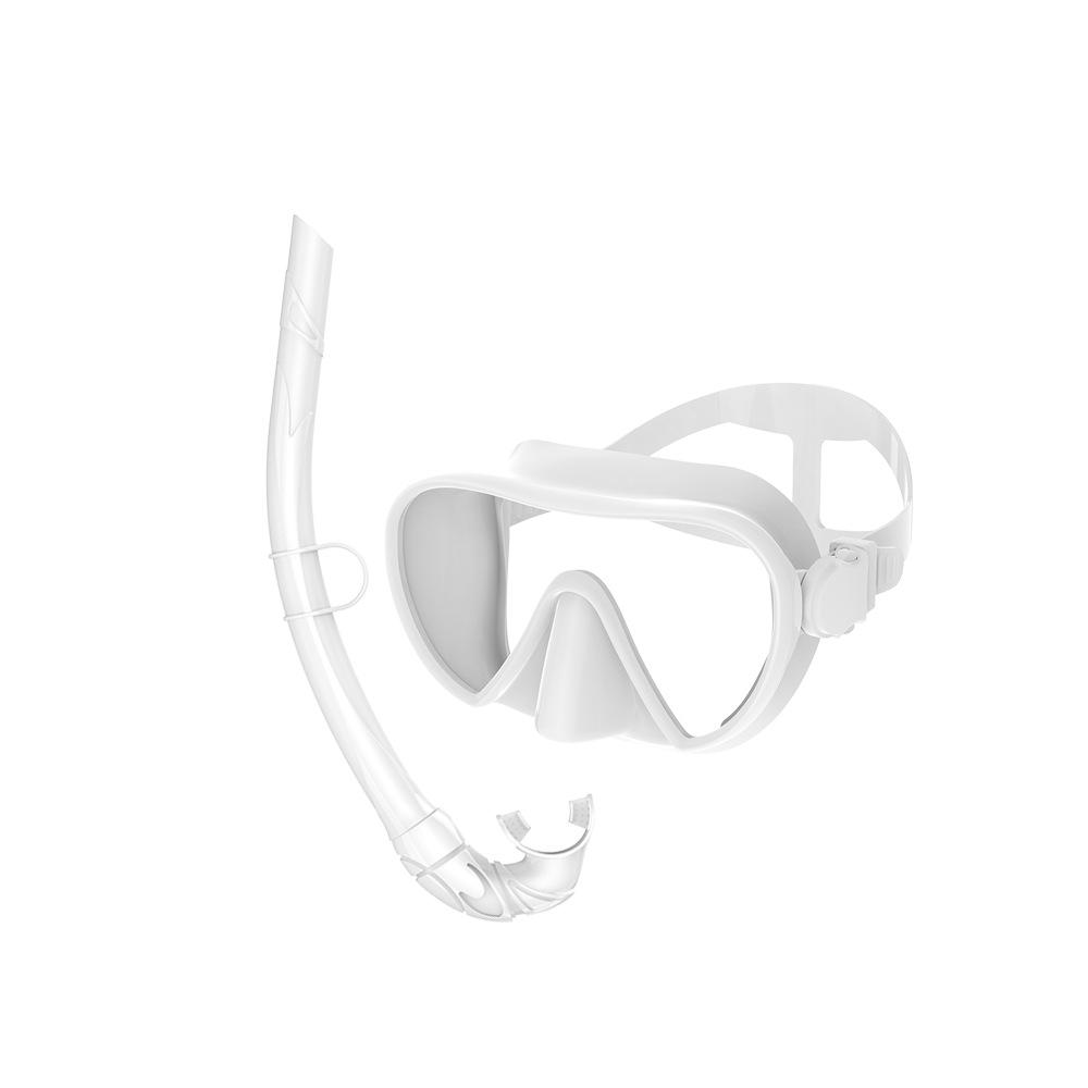 

Snorkeling Diving Kit Silicone Large Frame Diving Mask One Size белый