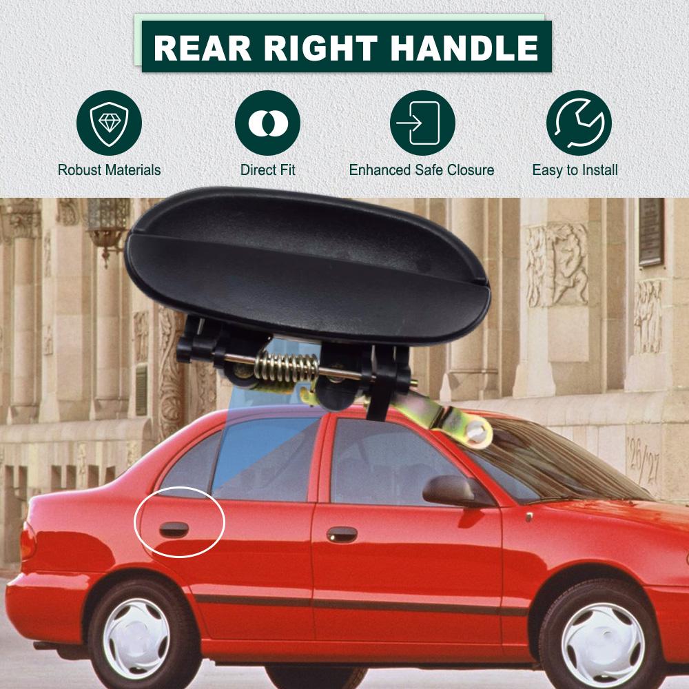 

Зовнішні ручки дверей передні ліва/права для Hyundai Accent 1995 1996 1997 1998 1999 82650-22000 82660-22000 Rear Right