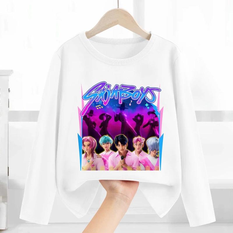 T-Shirts Boys Children s Cartoon Print Fashion Children s T-shirt Comfortable Casual Children s Clothing Long-sleeved T-shirt 110