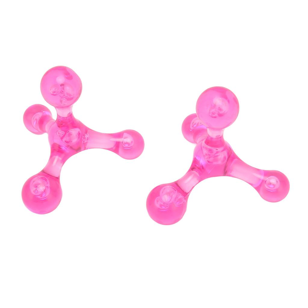 2 Stück Fußgewölbemassagegerät Mini Handheld 4 Kugeln Entspannung Akupressur Fußgewölbemassagegerät für Bein Arm Rosa