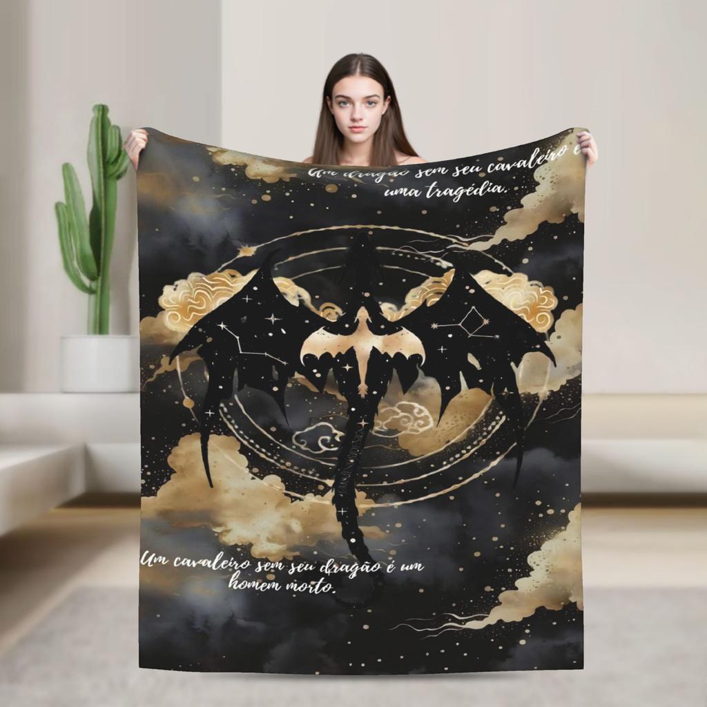 F-Fourth W-Wing Dragon Flannel Blanket Winter Warm Soft Bedding Throws for Children Couch Chair Bedspread Sofa Bed Cover