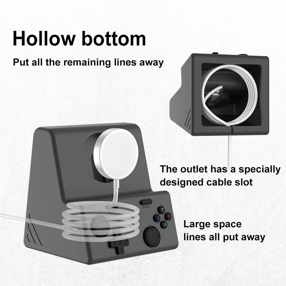 Charger Stand Silicone Dock Holder Charger Cable Smartwatch Holder Desk Watch Holder for Apple Watch Series 10 9 8 7 6 5 4 3 2 1