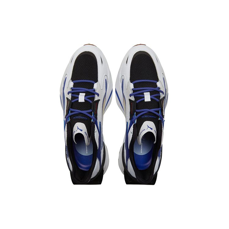 Puma Roaringwild X  Pwrframe Op-1 2 Fabric Leather Sports Fashion Low-Top Casual Shoes Unisex Casual Shoes White Blue 382300-01