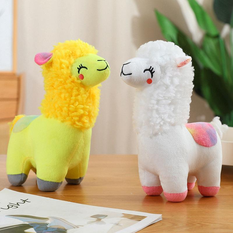 Alpaca Plush Toy Cute Fluffy Stuffed Animal Soft Sheep Pillow 1Pcs for Kids Gift Bedroom Sofa Decor