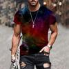 European and American Cross-border Summer Men's T-shirt 3D Digital Printing Short Sleeve LiExpress