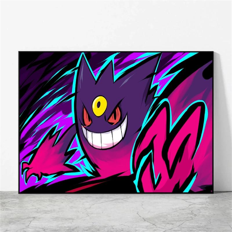 Canvas Wall Art Pokemon Genga Aesthetic Poster Cuadros Best Gifts Kid Action Figures Modern Home Modular Painting Waterproof