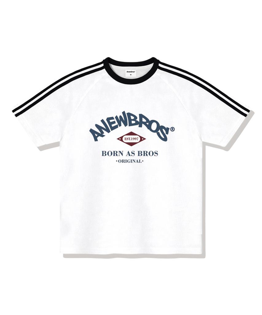 ANEWBROS Club Oversized Track Short Sleeve T-Shirt 4 Colors [Anse_3502]