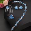 Clover Zircon Jewelry Set Love Three Piece Set Ring Earrings Necklace Jewelry