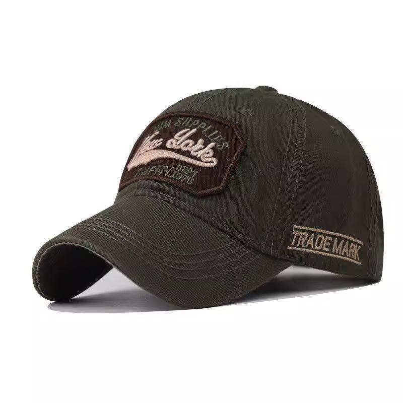 Washed Cotton Embroidered Baseball Cap Summer Casual Wash Old Baseball Cap Sun Hat