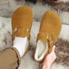 2025 Winter Cotton Warm Closed-Toe Birken Cork Slippers for Men & Women