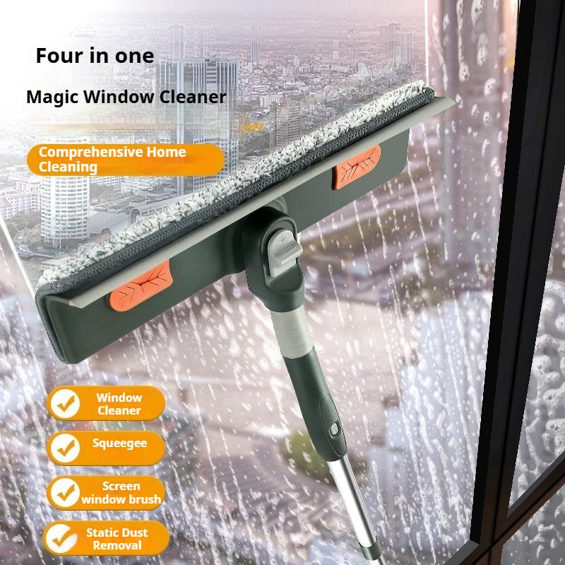 206cm Window Cleaner Extended Splice Pole Window Cleaning Wiper Glass Scraper