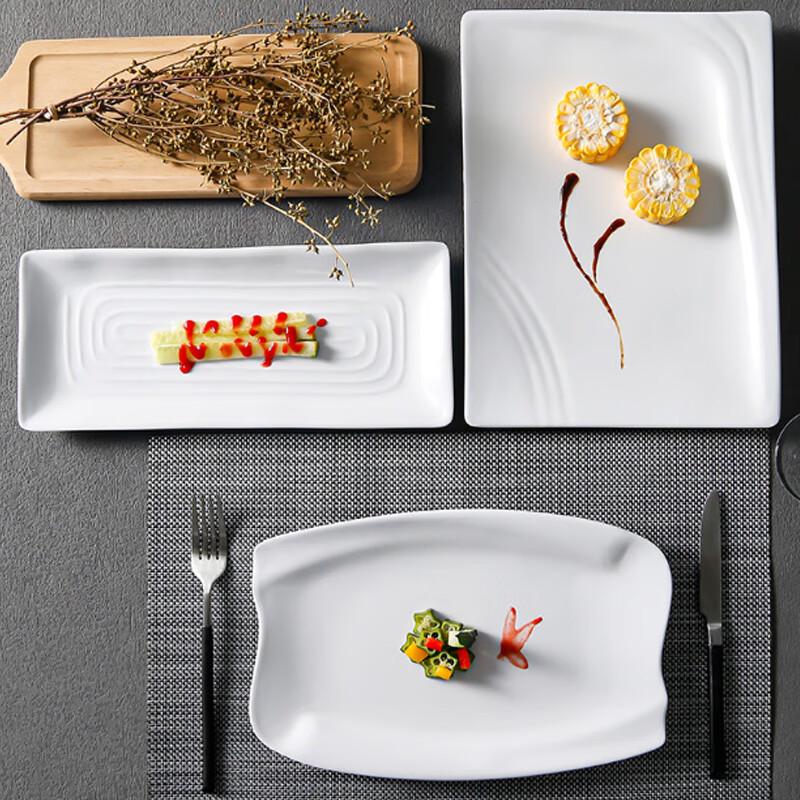 Jiubing Melamine Rectangular Serving Plates (3-Pack)