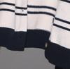 Korean Style Retro Color Block Striped Cardigan Sweater - Thickened Autumn/Winter Outerwear Women