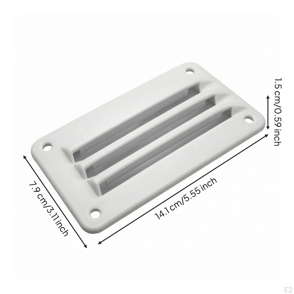 Nylon Vent with Mounting Holes Flush-Mount Ventilation Compact for Boats, Cabins