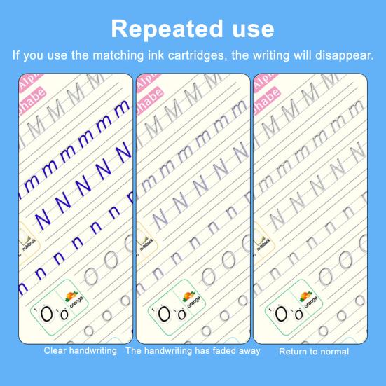 Grooved Copybook Kids Math Drawing Practice Book Handwriting Workbook Kit Number Letter Tracing Copybook for Preschoolers Neat Writing